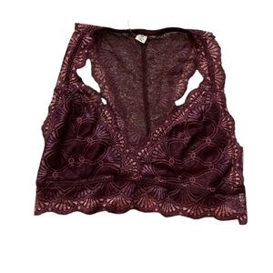 Women’s Francesca’s lace bralette size medium purple coquette girl whimsygoth